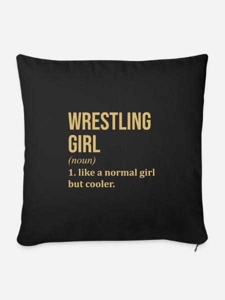 Wrestling Wrestling Wrestling - Sofakissenbezug 45 x 45 cm - Schwarz