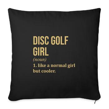 Discgolf - Sofakissenbezug 45 x 45 cm - Schwarz - Vorne
