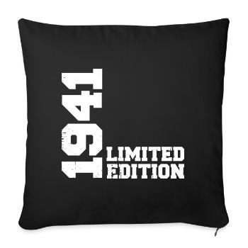 Cadeau Anniversaire Millésime 1941 Classique 1941 - Housse de coussin décorative 45 x 45 cm - noir - Devant