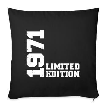 Cadeau Anniversaire Millésime 1971 Classique 1971 - Housse de coussin décorative 45 x 45 cm - noir - Devant