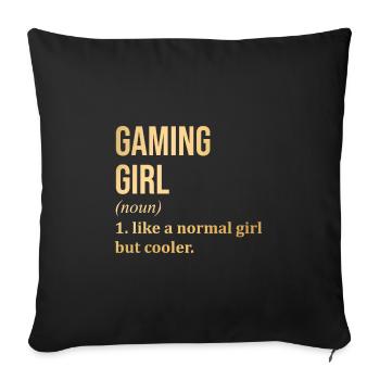 Gaming - Sofa pillowcase 17,3'' x 17,3'' (45 x 45 cm) - black - Front