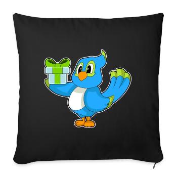 Parrot Birthday Package - Sofa pillowcase 17,3'' x 17,3'' (45 x 45 cm) - black - Front