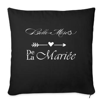 Mother-in-law of the bride - Sofa pillowcase 17,3'' x 17,3'' (45 x 45 cm) - black - Front