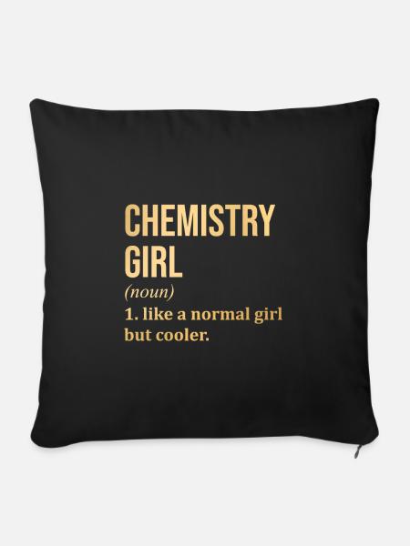 Chemie Chemie Chemie - Sofakissenbezug 45 x 45 cm - Schwarz