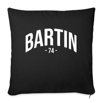 Bartin 74 Türkei Turkiye Geschenk Bartinli TR - Sofakissenbezug 45 x 45 cm - Schwarz - Vorne