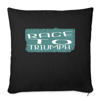 humour cool plaisir alimenté par l’adrénaline - Housse de coussin décorative 45 x 45 cm - noir - Devant