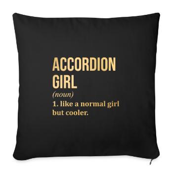 Accordéon Accordéon Accordéon - Housse de coussin décorative 45 x 45 cm - noir - Devant