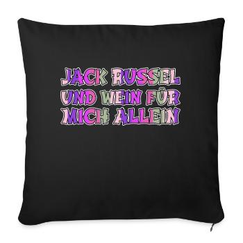 Drôle de dicton : boire peut contenir des traces - Housse de coussin décorative 45 x 45 cm - noir - Devant