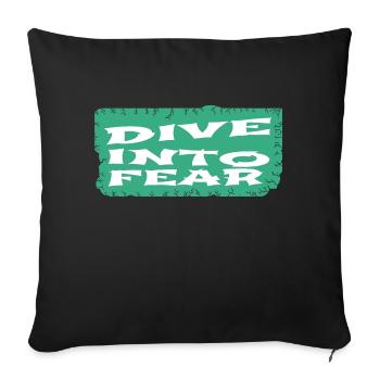 Boldness Cultivating Courage Adventure Activities - Sofa pillowcase 17,3'' x 17,3'' (45 x 45 cm) - black - Front