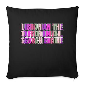 Bookworm Community Reading Habits - Sofa pillowcase 17,3'' x 17,3'' (45 x 45 cm) - black - Front
