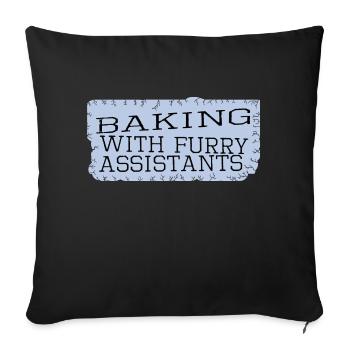 fun animals baking ideas wildlife - Sofakissenbezug 45 x 45 cm - Schwarz - Vorne