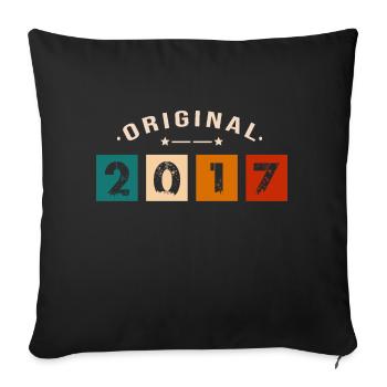 Original 2023 Vintage - Présent D’anniversaire 202 - Housse de coussin décorative 45 x 45 cm - noir - Devant