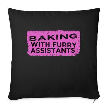 awesome animal habitats baking tips - Sofa pillowcase 17,3'' x 17,3'' (45 x 45 cm) - black - Front