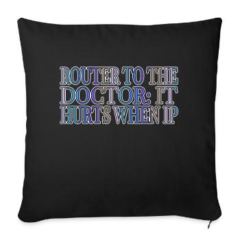 Piratage White Hat Piratage Sécurité de l’information - Housse de coussin décorative 45 x 45 cm - noir - Devant