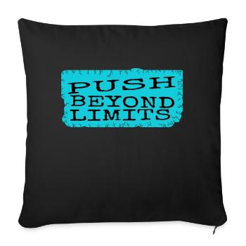 humour dictons style de vie endurance - Housse de coussin décorative 45 x 45 cm - noir - Devant