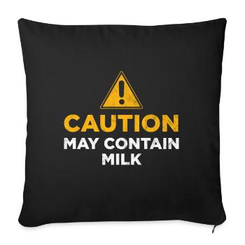Peut contenir du lait - Housse de coussin décorative 45 x 45 cm - noir - Devant