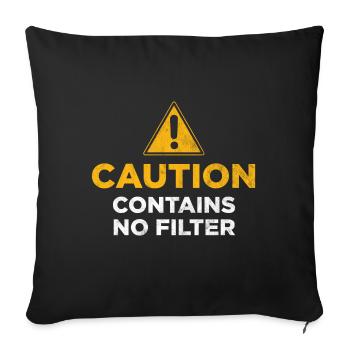 Contains No Filter - Sofa pillowcase 17,3'' x 17,3'' (45 x 45 cm) - black - Front