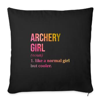 archerie - Housse de coussin décorative 45 x 45 cm - noir - Devant