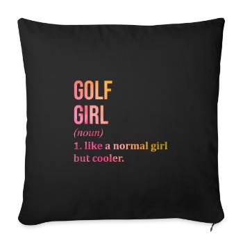 Golf Golf Golf - Housse de coussin décorative 45 x 45 cm - noir - Devant