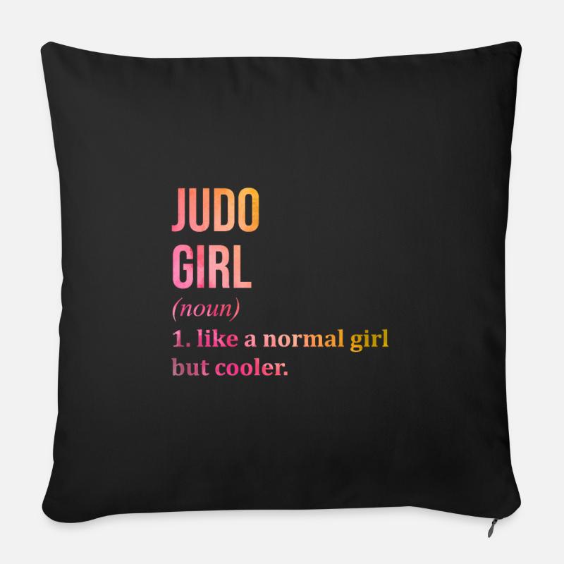 Judo - Sofakissenbezug 45 x 45 cm - Schwarz