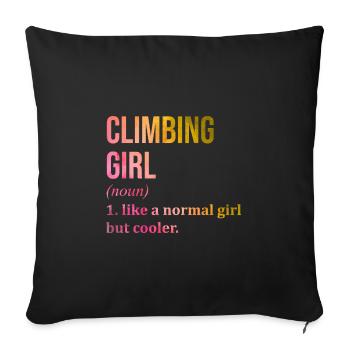 escalade - Housse de coussin décorative 45 x 45 cm - noir - Devant