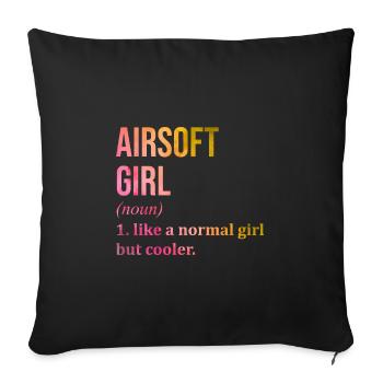 L’airsoft - Housse de coussin décorative 45 x 45 cm - noir - Devant