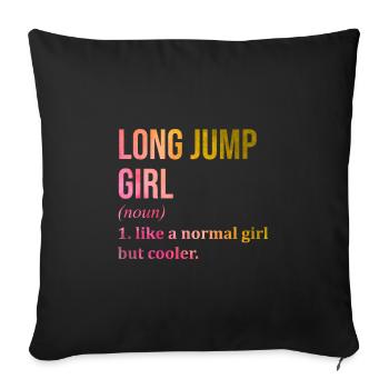 saut en longueur - Housse de coussin décorative 45 x 45 cm - noir - Devant