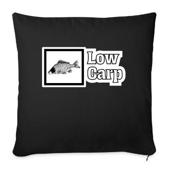 Low Carp Hunters Carphunters Carp Carp Angler - Sofa pillowcase 17,3'' x 17,3'' (45 x 45 cm) - black - Front