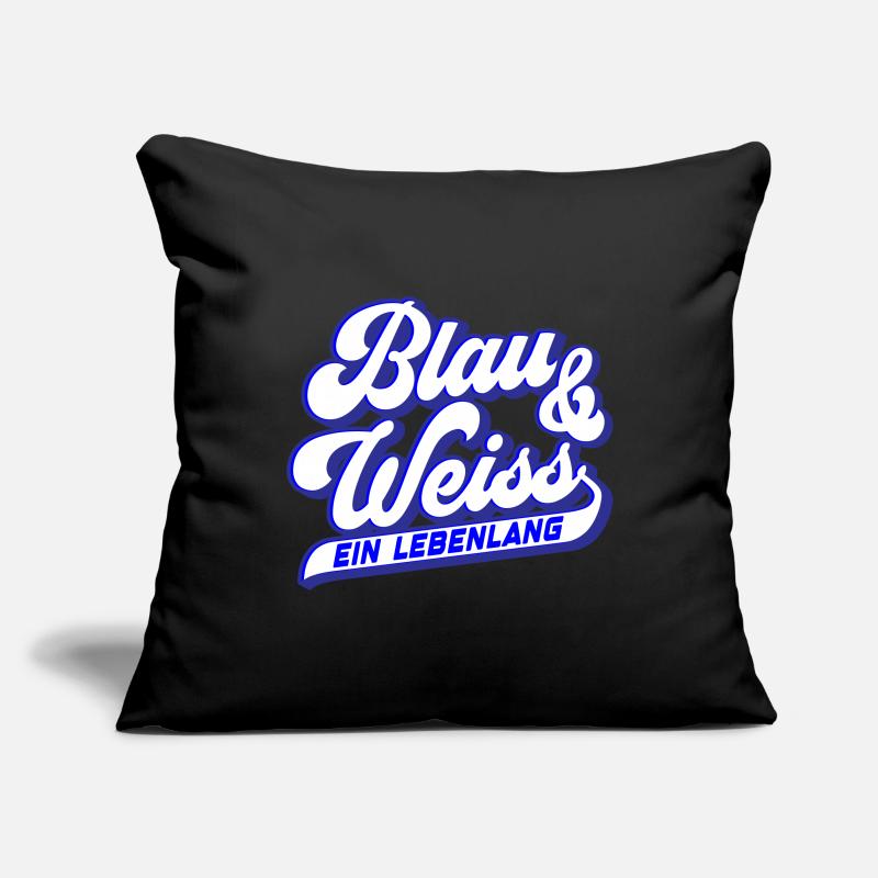 Blau & Weiss ein Lebenlang | Farben änderbar Sofakissenbezug 45 x 45 cm