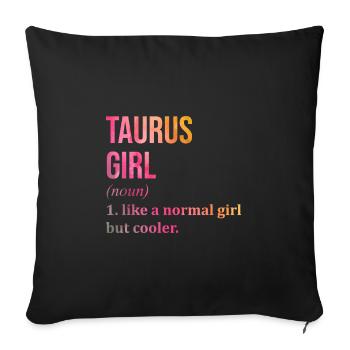Taurus - Sofa pillowcase 17,3'' x 17,3'' (45 x 45 cm) - black - Front