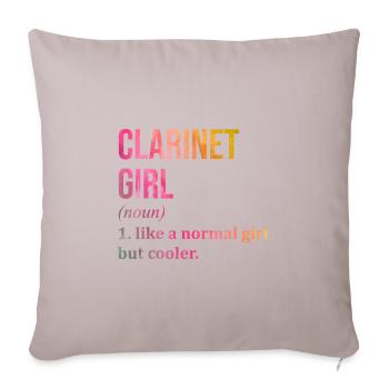 Clarinet - Sofa pillowcase 17,3'' x 17,3'' (45 x 45 cm) - light taupe - Front