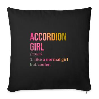 Accordéon Accordéon Accordéon - Housse de coussin décorative 45 x 45 cm - noir - Devant