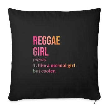 Reggae - Sofa pillowcase 17,3'' x 17,3'' (45 x 45 cm) - black - Front
