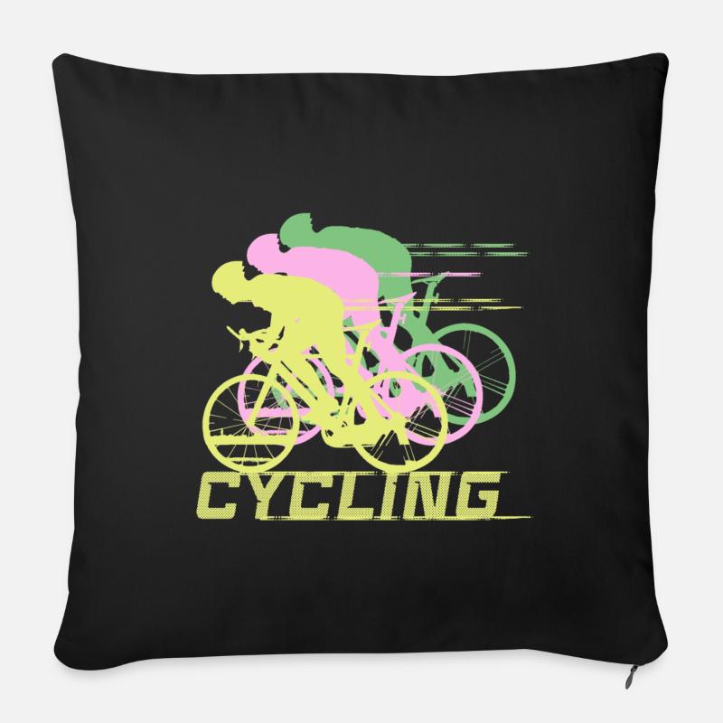 Cycling - Sofakissenbezug 45 x 45 cm - Schwarz