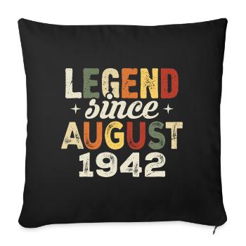 August 1942 Anniversary August 1942 - August 1942 - Sofa pillowcase 17,3'' x 17,3'' (45 x 45 cm) - black - Front