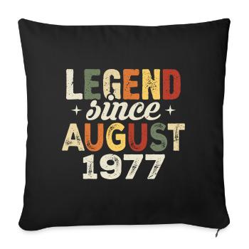 August 1977 Anniversary August 1977 - August 1977 - Sofa pillowcase 17,3'' x 17,3'' (45 x 45 cm) - black - Front