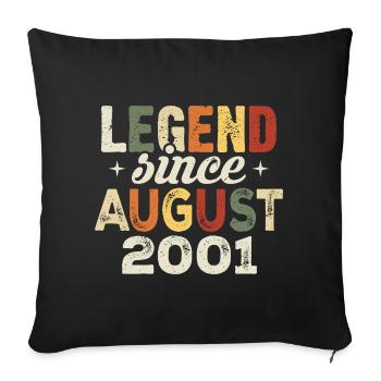 August 2001 Anniversary August 2001 - August 2001 - Sofa pillowcase 17,3'' x 17,3'' (45 x 45 cm) - black - Front