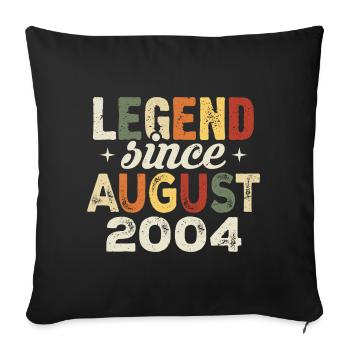 August 2004 Anniversary August 2004 - August 2004 - Sofa pillowcase 17,3'' x 17,3'' (45 x 45 cm) - black - Front
