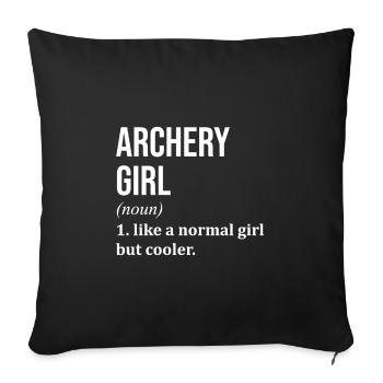 archerie - Housse de coussin décorative 45 x 45 cm - noir - Devant
