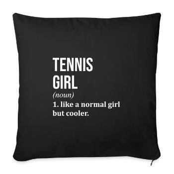 Tennis Tennis Tennis - Housse de coussin décorative 45 x 45 cm - noir - Devant