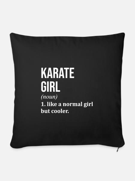 Karate Karate Karate - Sofakissenbezug 45 x 45 cm - Schwarz