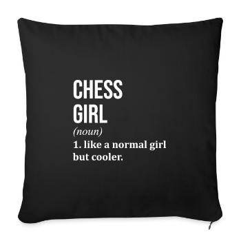 Chess Chess Chess - Sofa pillowcase 17,3'' x 17,3'' (45 x 45 cm) - black - Front