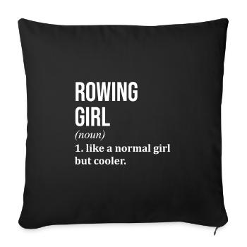 Rowing Rowing Rowing - Sofa pillowcase 17,3'' x 17,3'' (45 x 45 cm) - black - Front