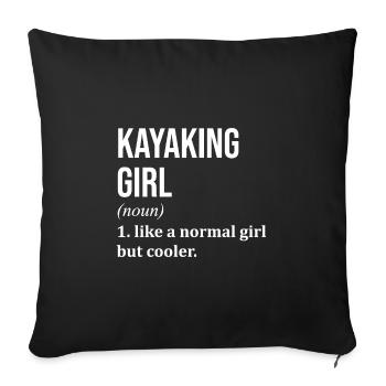kayak - Housse de coussin décorative 45 x 45 cm - noir - Devant