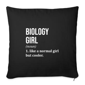 biologie - Housse de coussin décorative 45 x 45 cm - noir - Devant