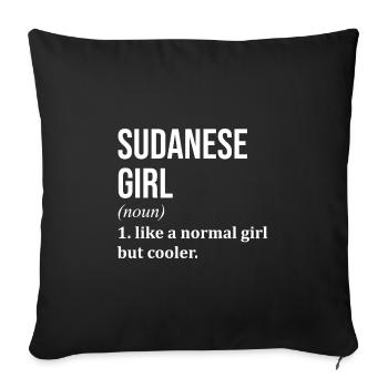 Sudan - Sofa pillowcase 17,3'' x 17,3'' (45 x 45 cm) - black - Front