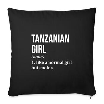 Tanzanie Tanzanie Tanzanie - Housse de coussin décorative 45 x 45 cm - noir - Devant