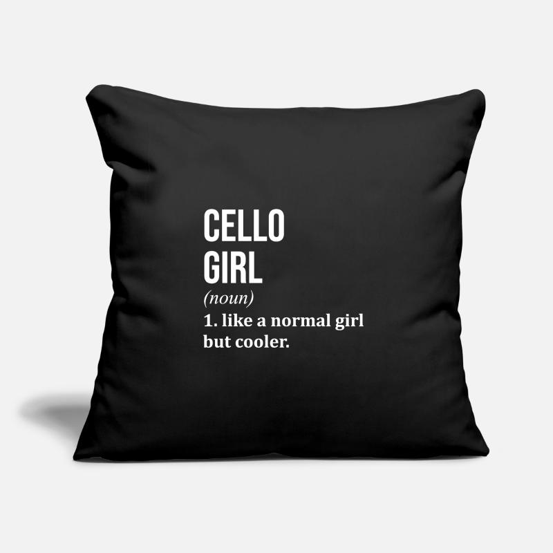 violoncelle Housse de coussin décorative 45 x 45 cm