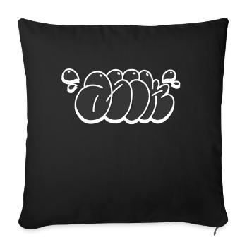 Graffiti throwup asik - Sofa pillowcase 17,3'' x 17,3'' (45 x 45 cm) - black - Front
