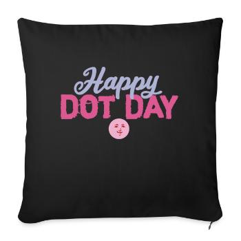 Bonne journée New Dot - Housse de coussin décorative 45 x 45 cm - noir - Devant